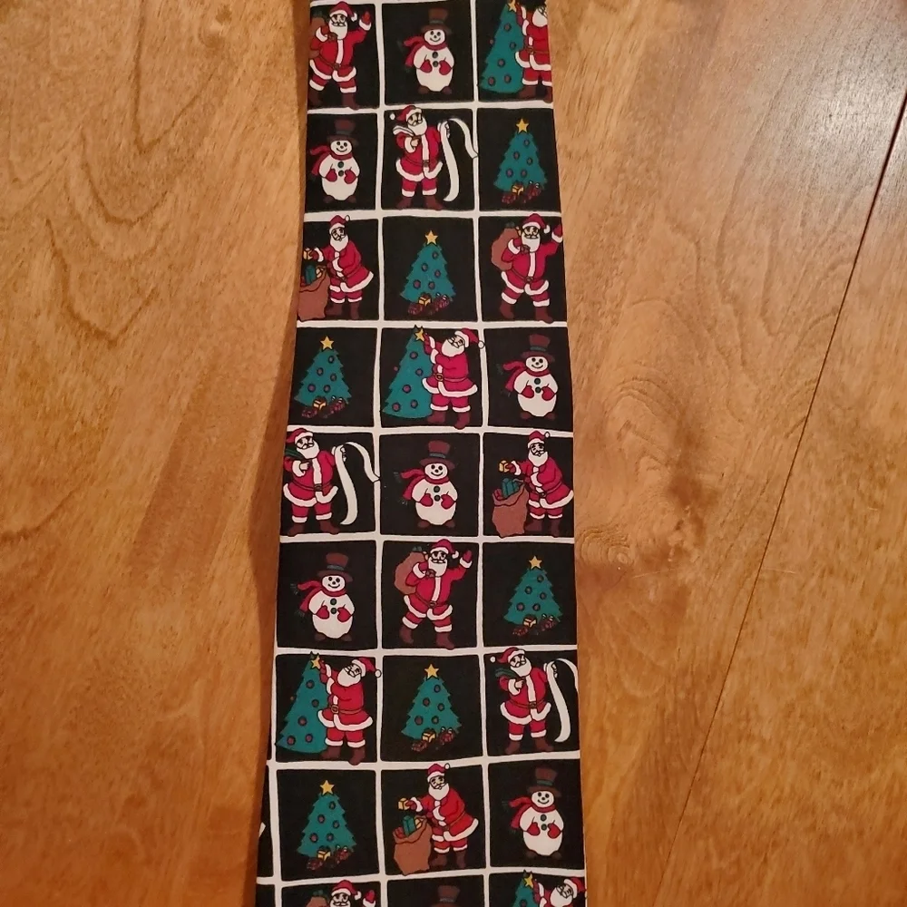 John Henry Silk Ugly Christmas  Work Neck Tie Santa Clause